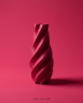 Jarrón Escultural Espiral — Decoración de Diseño (Rosa)