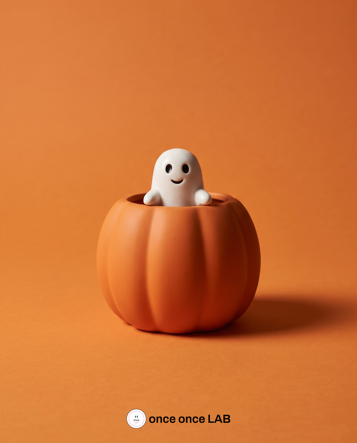 Calabaza Fantasma — Contenedor Decorativo de Halloween