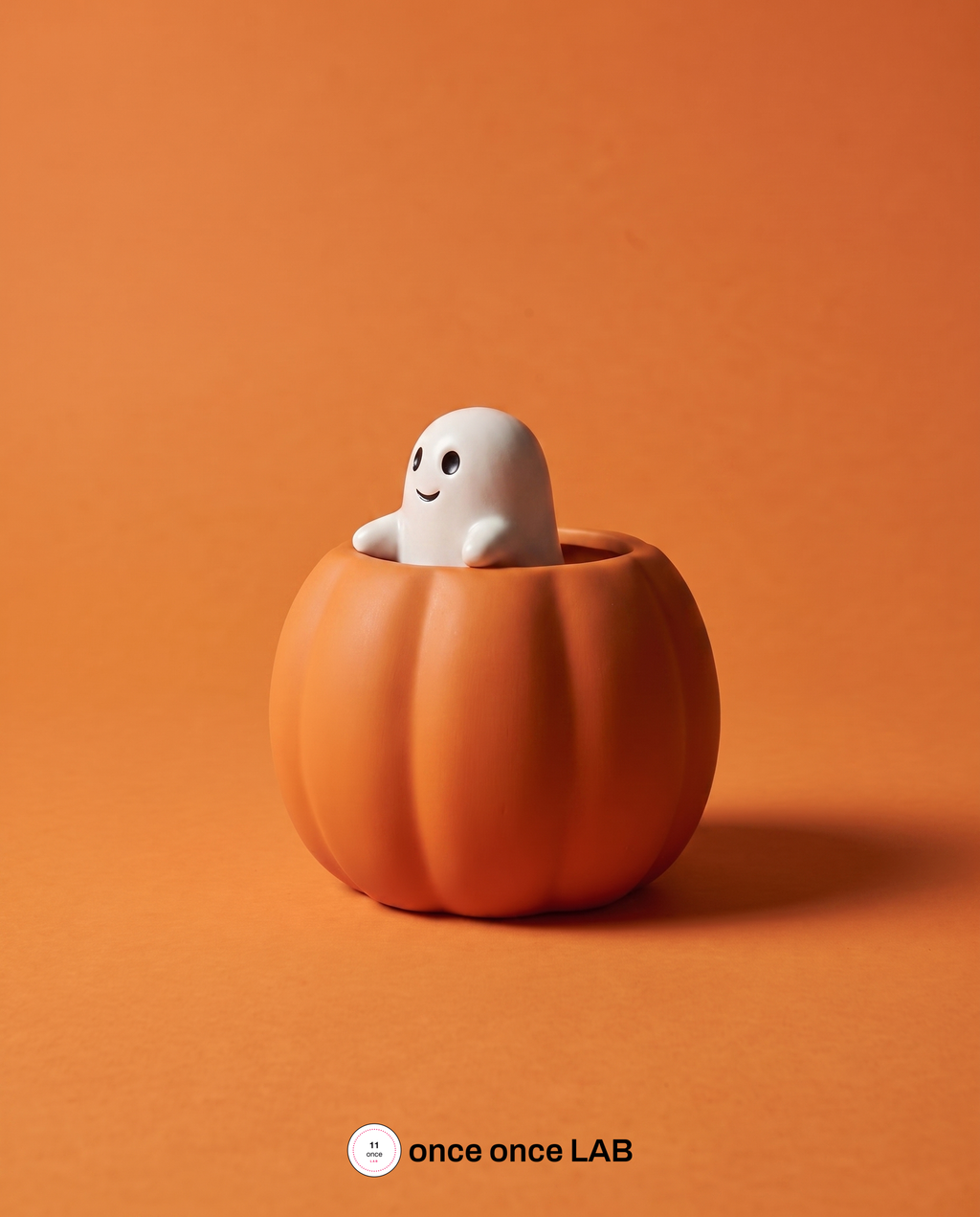 Calabaza Fantasma — Contenedor Decorativo de Halloween