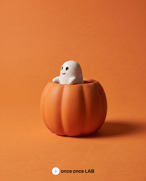 Calabaza Fantasma — Contenedor Decorativo de Halloween