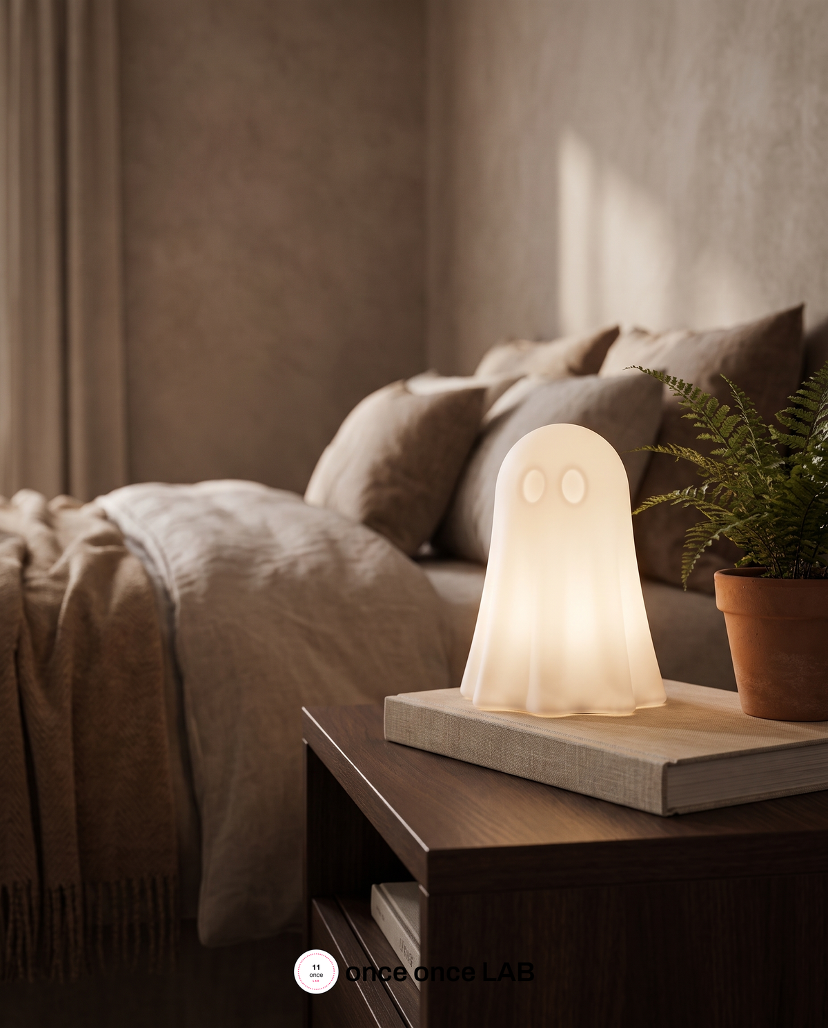 Lámpara Fantasma — Luz Cálida Ambiental de Halloween