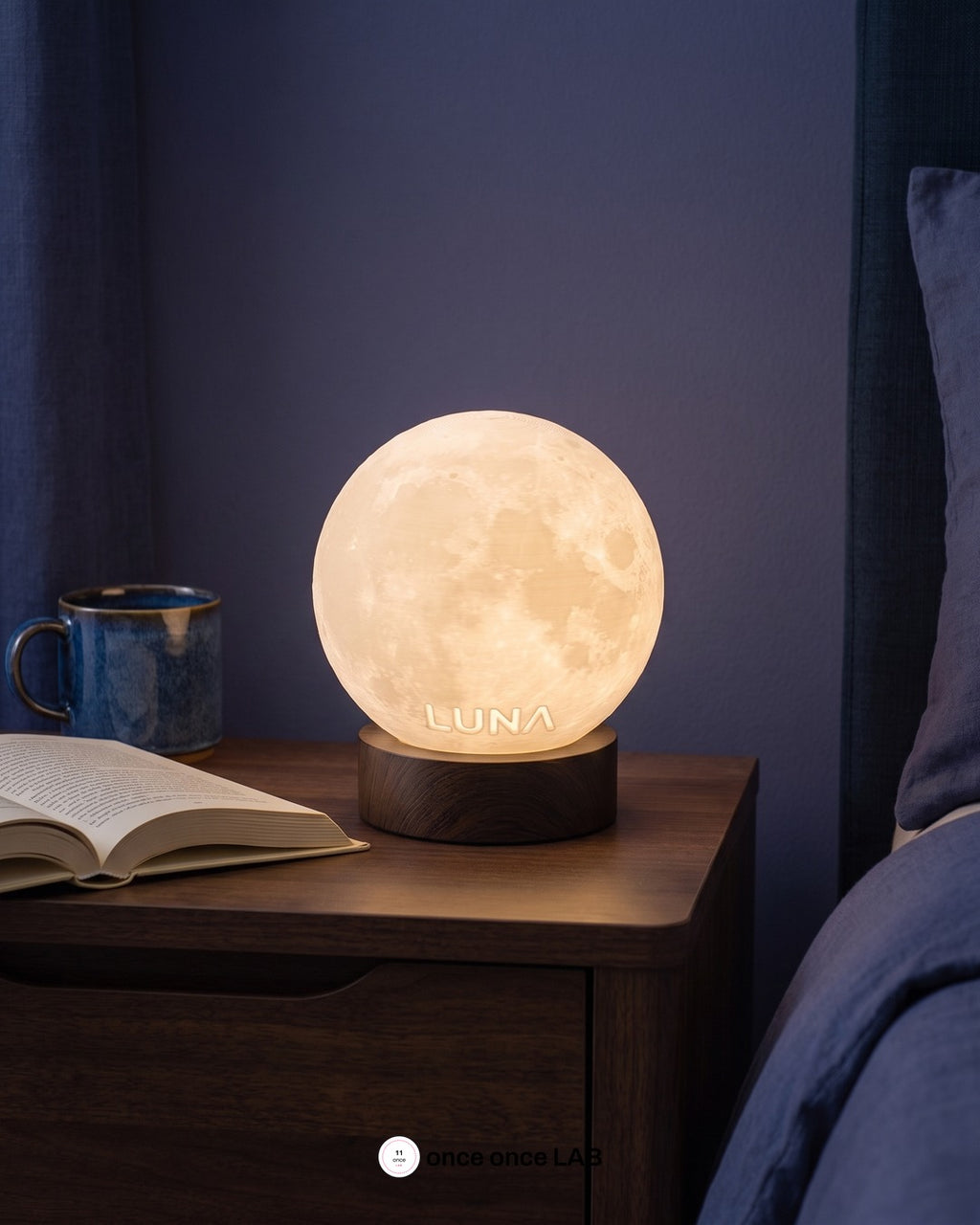 Lámpara luna con nombre