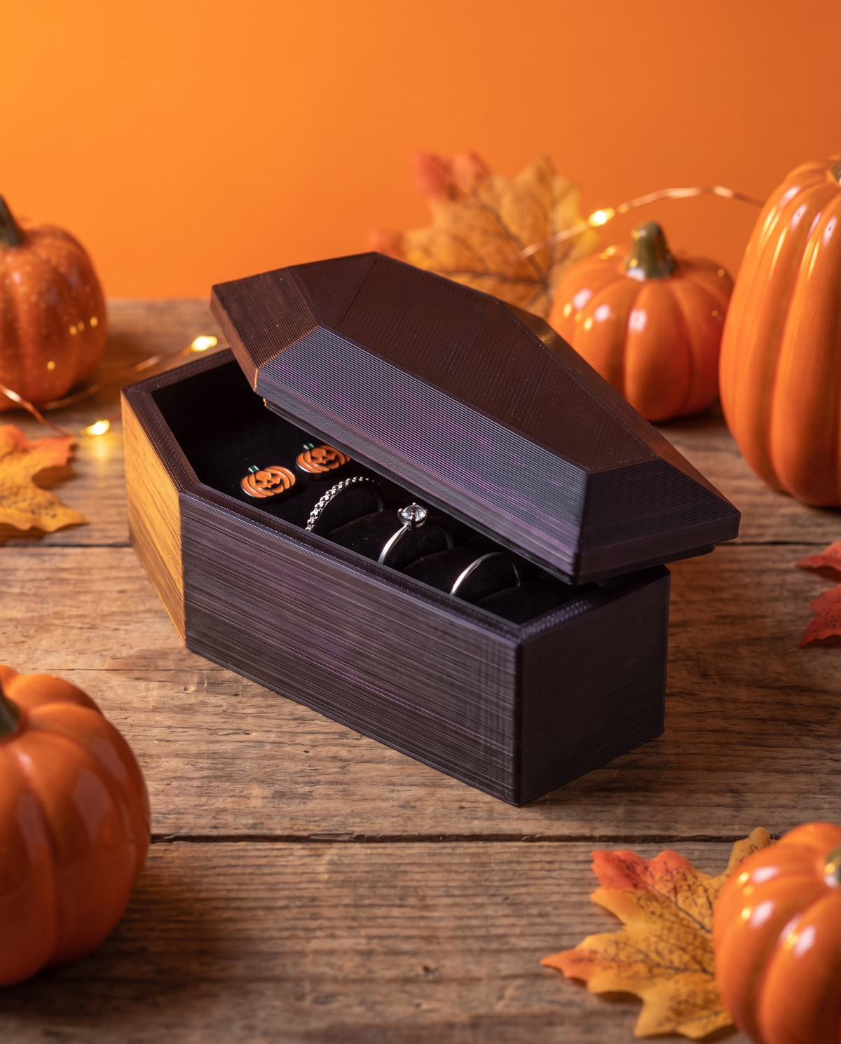 Cofre Ataúd — Cajita Joyero de Halloween