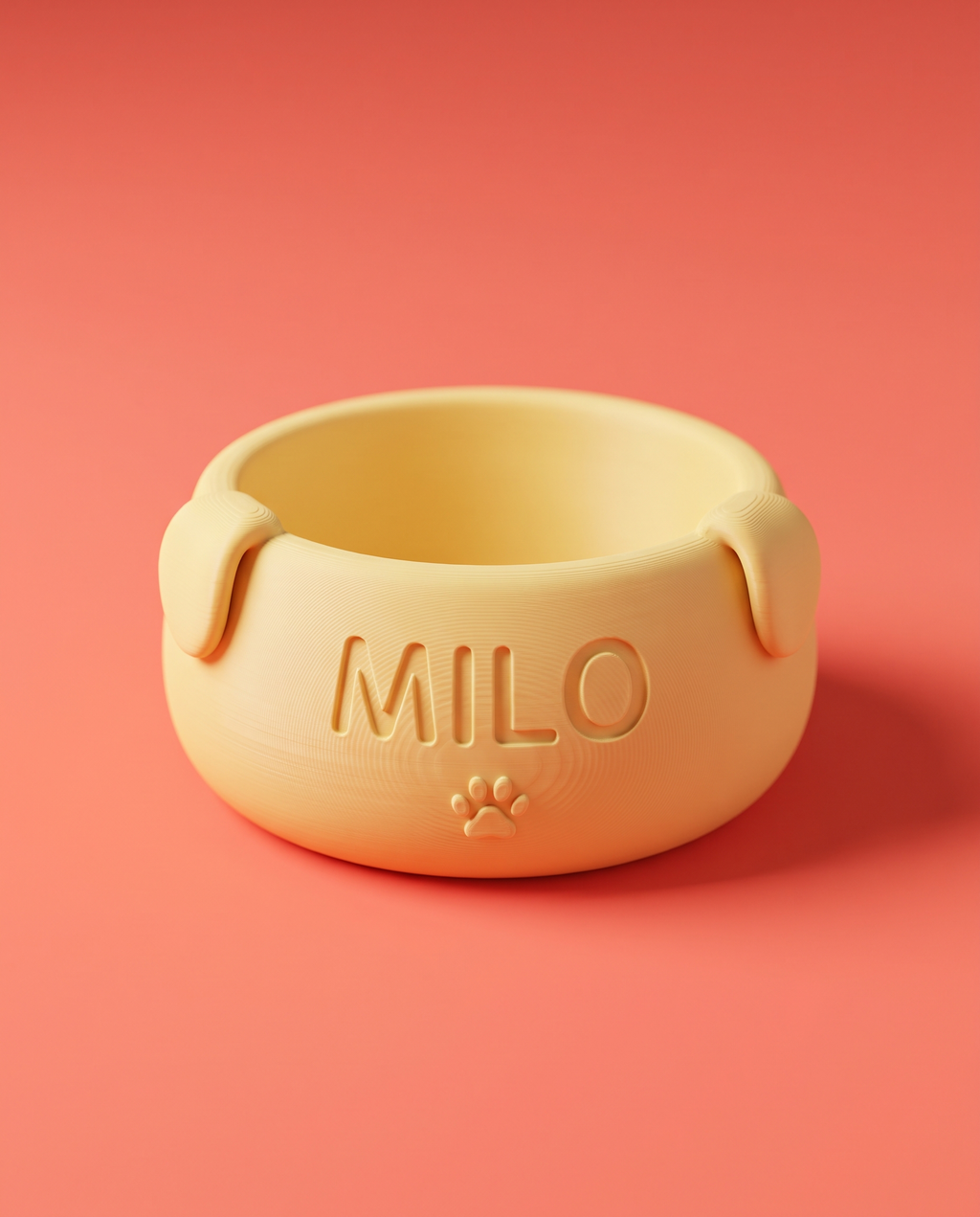Tazón para Perro Personalizado — Orejitas + Nombre