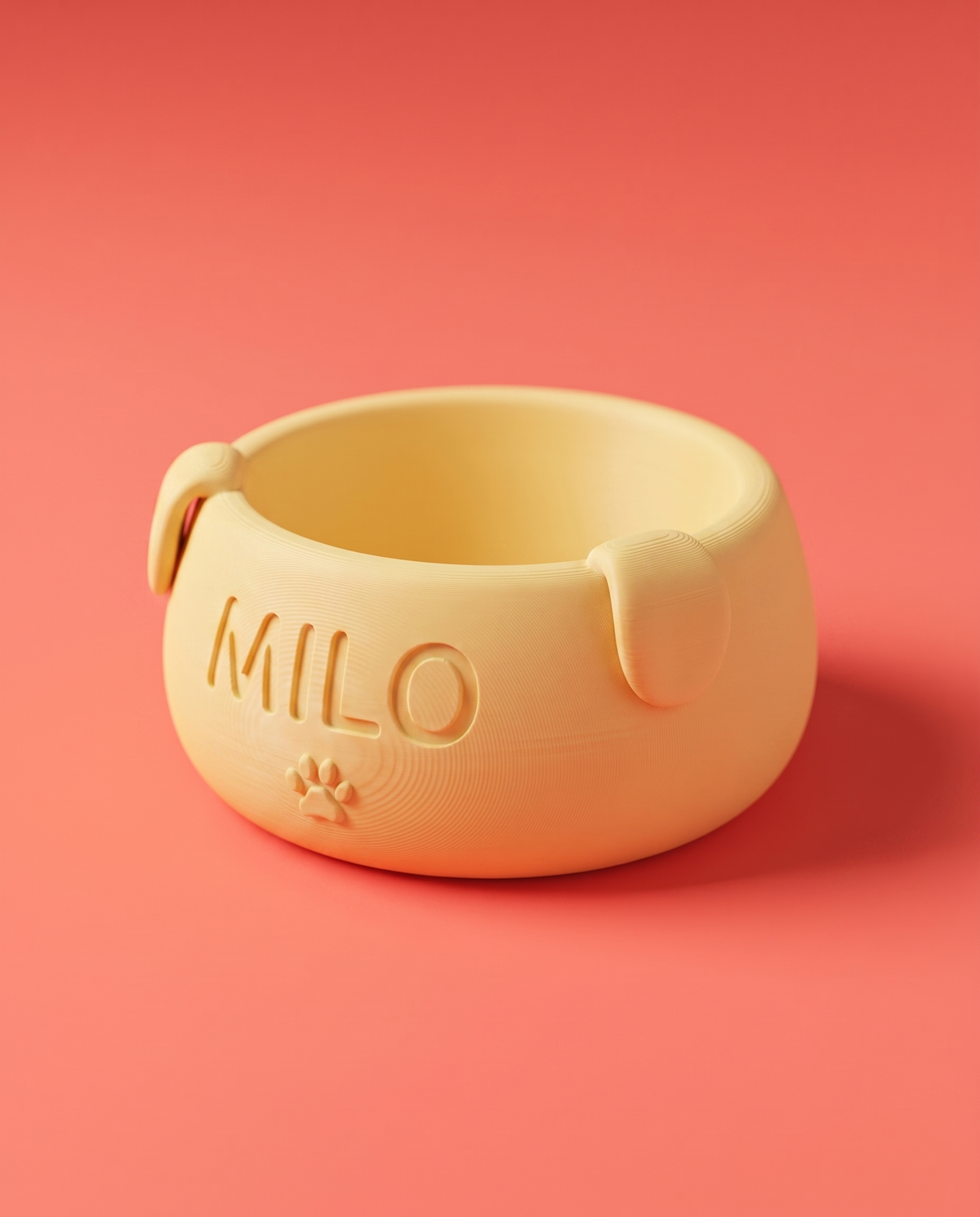 Tazón para Perro Personalizado — Orejitas + Nombre