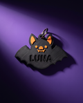 Tag de Collar Murciélago — Placa Personalizable de Halloween — once once LAB