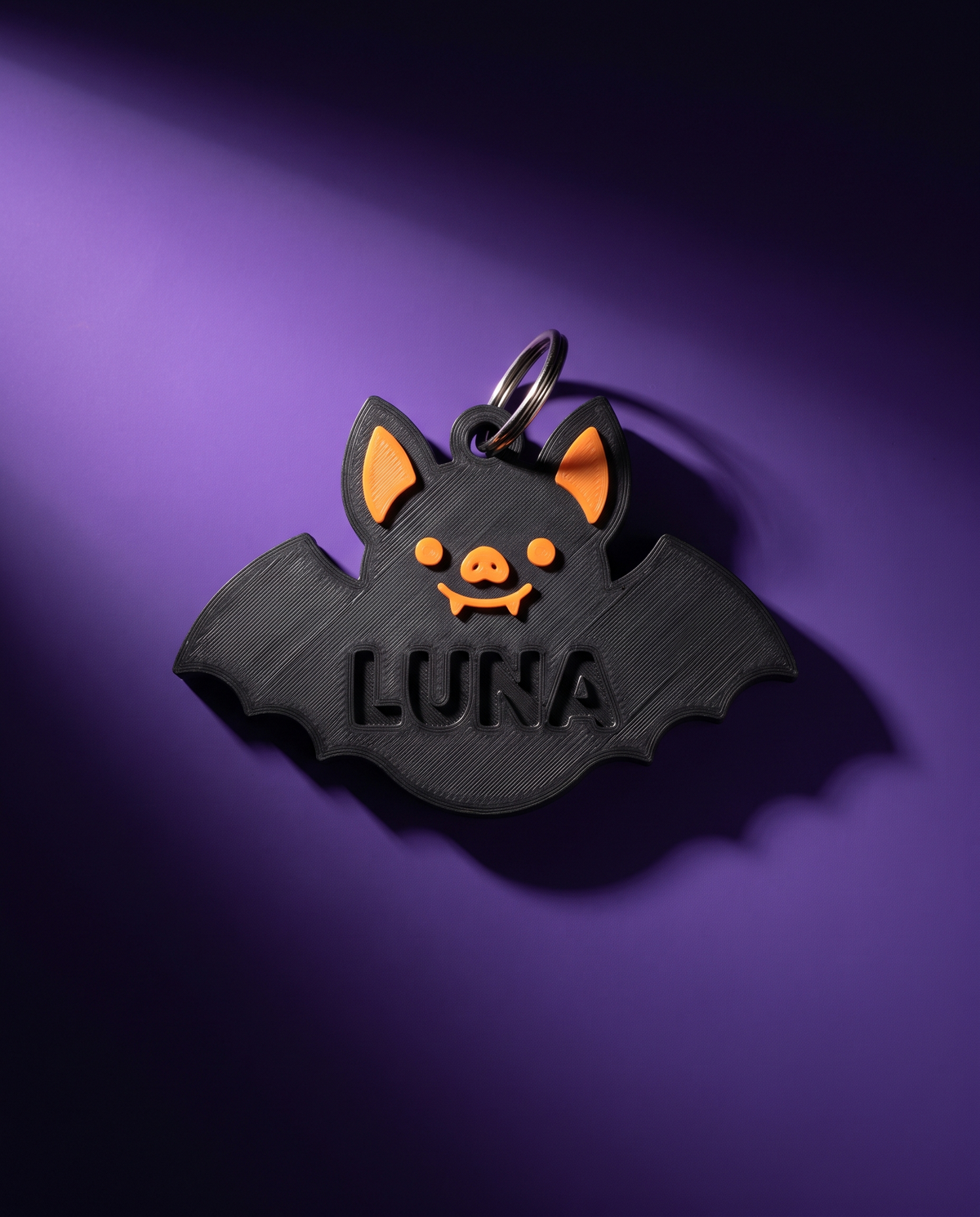 Tag de Collar Murciélago — Placa Personalizable de Halloween — once once LAB
