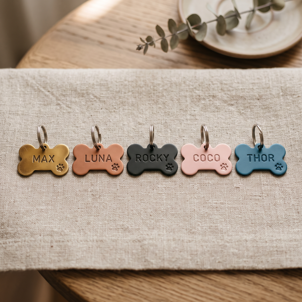 Placa de Identificación para Perro Personalizada con Nombre