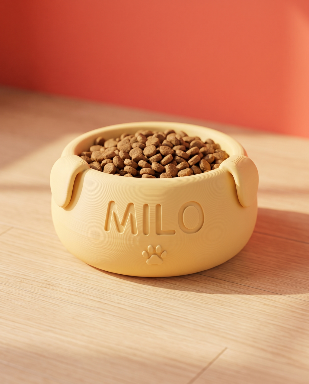 Tazón para Perro Personalizado — Orejitas + Nombre