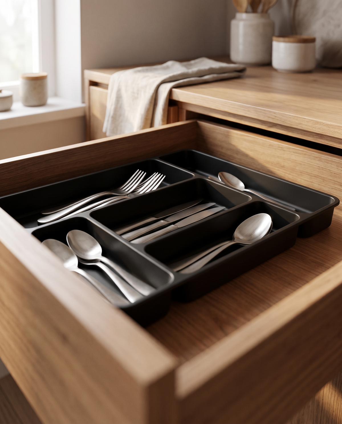 Organizador Cubiertos Expandible Cajon Cocina Ajustable