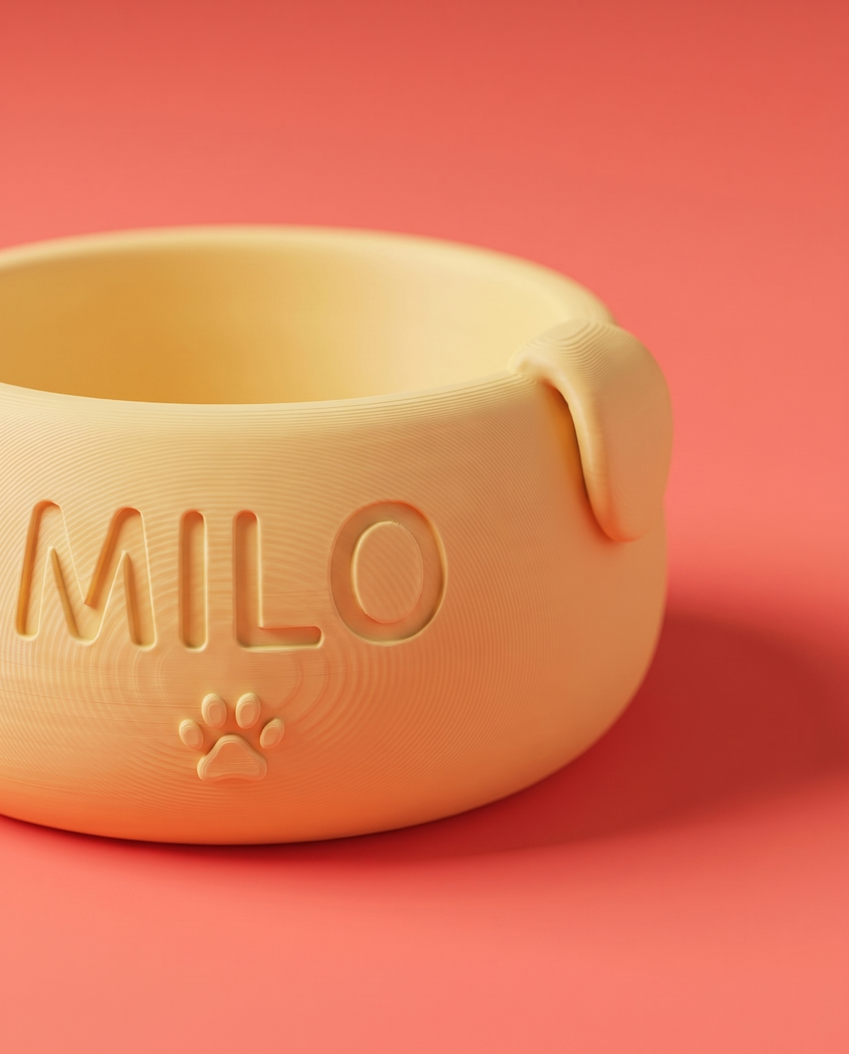 Tazón para Perro Personalizado — Orejitas + Nombre