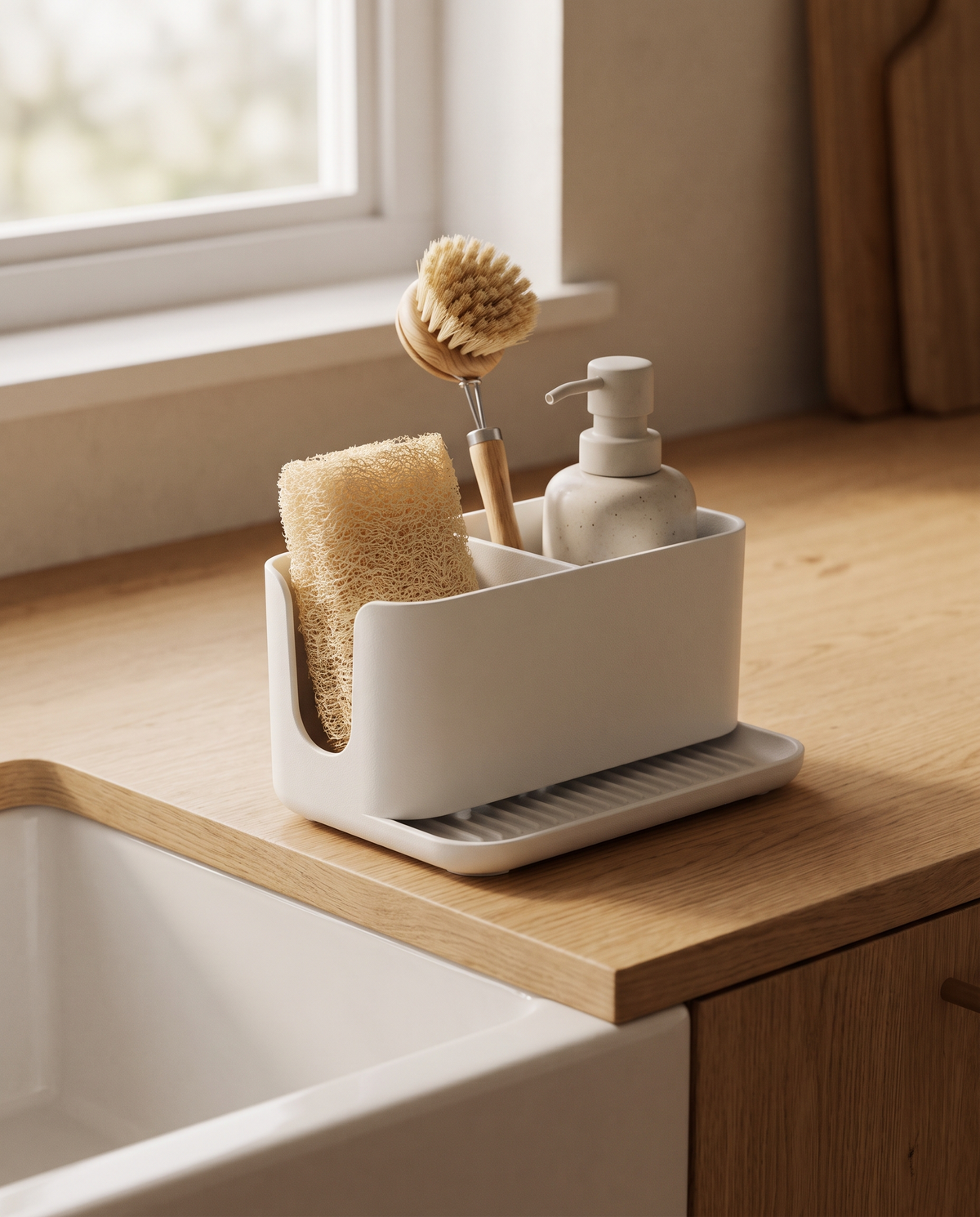 Porta Esponja Organizador Fregadero Cocina con Drenaje