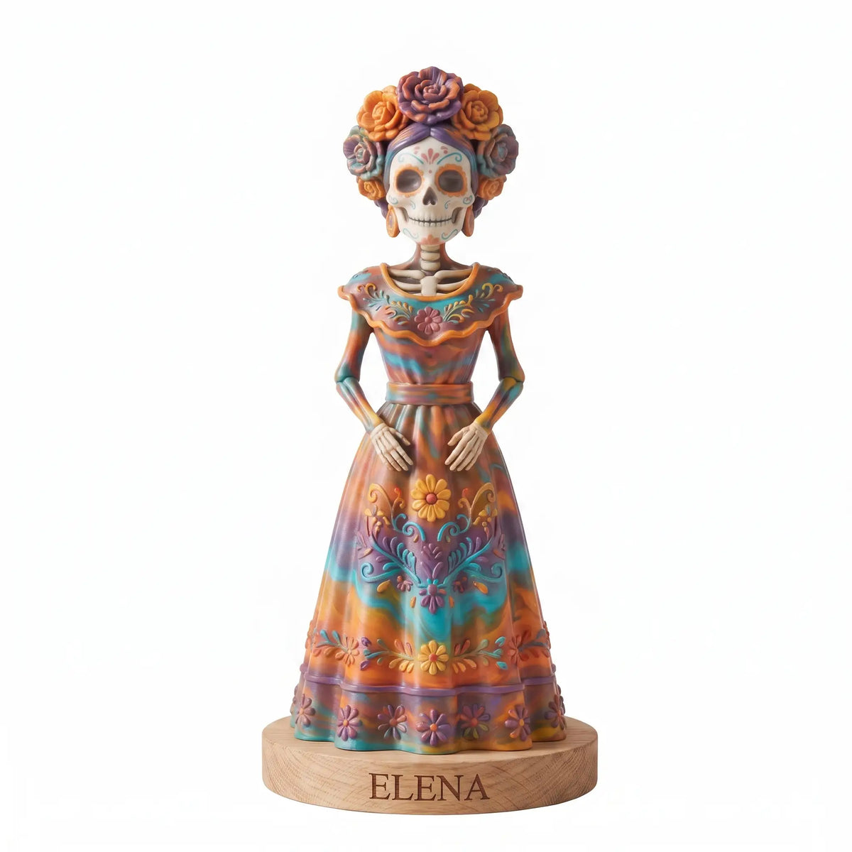Catrina Día de Muertos 13 cm Decorativa Coleccionable