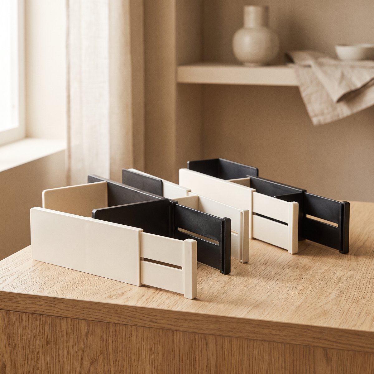 Separadores De Cajon Ajustables Organizador Hogar Set 4