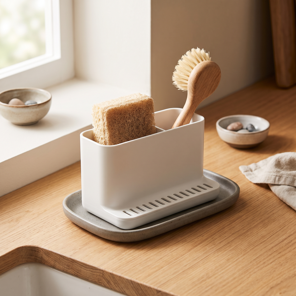 Porta Esponja Organizador Fregadero Cocina con Drenaje