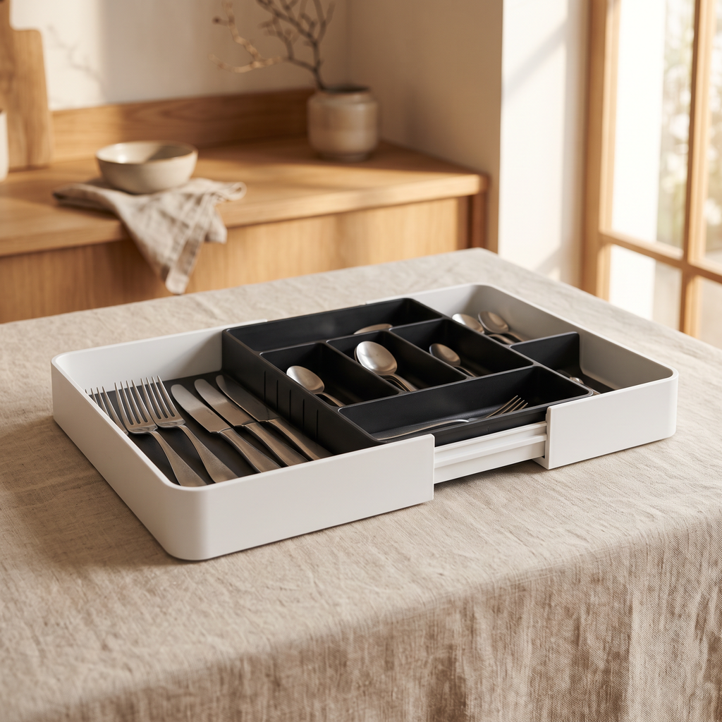Organizador Cubiertos Expandible Cajon Cocina Ajustable